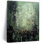 Textured Green Abstract Painting for Nature - Inspired Offices GAB1067
