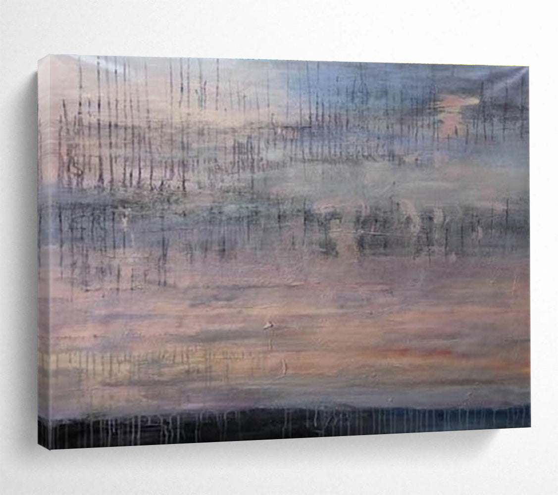 Dripping Sunset Abstract Painting for Beachfront Residences YHT150