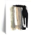 Black - Gray Abstract Brushstrokes Painting for Edgy Urban Lofts HENG157