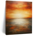 Sunset Over Sea - Serene Seascape Abstract Painting GAB0600