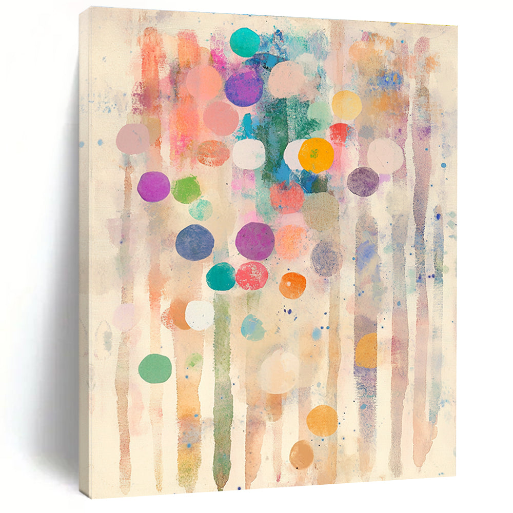 Colorful Dot Abstract Cheerful Abstract Painting GAB0367