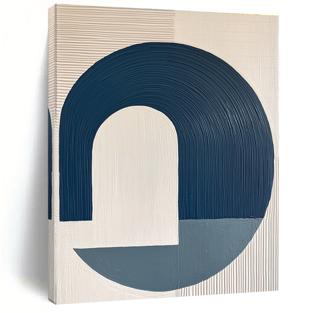 Circular Geometric Abstraction Abstract Painting with Modern Simplicity WINK214