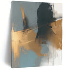 Gray Gold Abstract Painting with Subtle Luxury WINK780