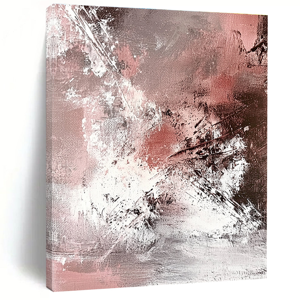 Pink Gray Black Abstract Painting with Subtle Drama WINK540