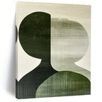 Abstract Green Figures Abstract Painting for Contemporary Art Cafes GAB1382