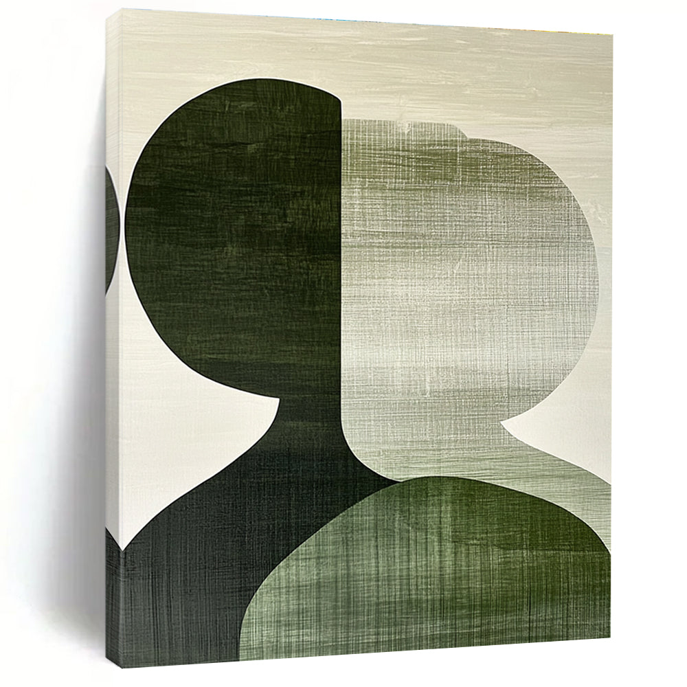 Abstract Green Figures Abstract Painting for Contemporary Art Cafes GAB1382