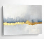 Elegant Gold - Accented Minimalist Abstract Painting with Subtle Textures ABS226