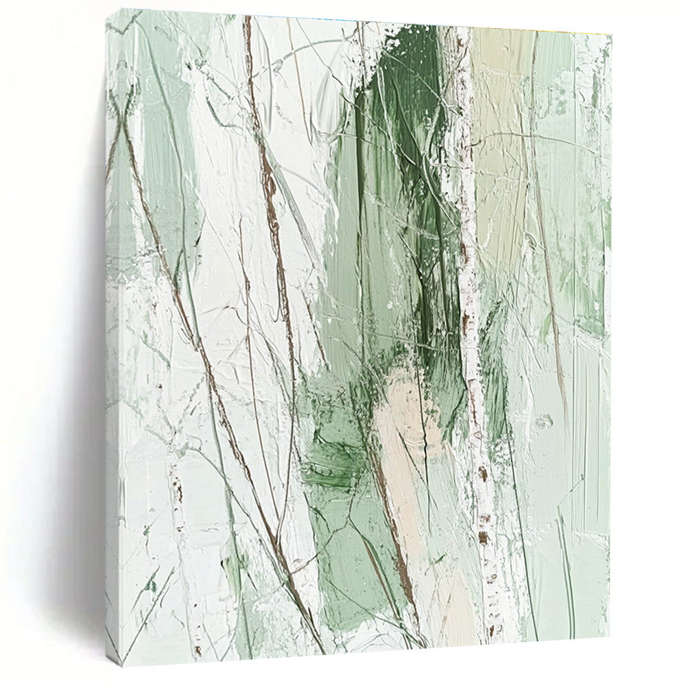 Green Tree Abstract Painting for Nature - Inspired Bedrooms GAB0752