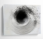 Black and White Circular Texture - Depth in Minimalism ABS027
