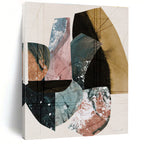 Geometric Shapes Collage Abstract Painting for Contemporary Art Galleries HENG152