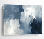 Moody Gray - Blue Abstract Painting ABS209