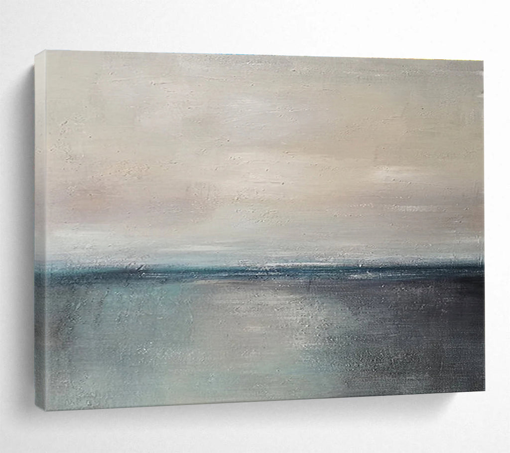 Minimalist Sea Horizon Serene Abstract Painting for Minimalist Homes YHT027