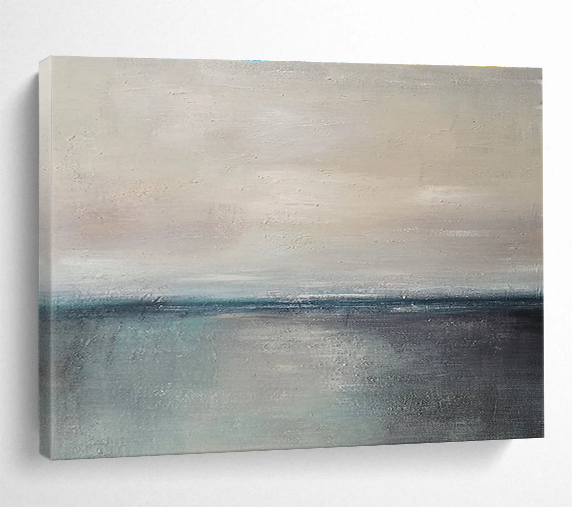 Minimalist Sea Horizon Serene Abstract Painting for Minimalist Homes YHT027