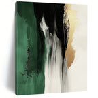 Green and Gold Flow Abstract Painting for Nature - Inspired Offices GAB0851