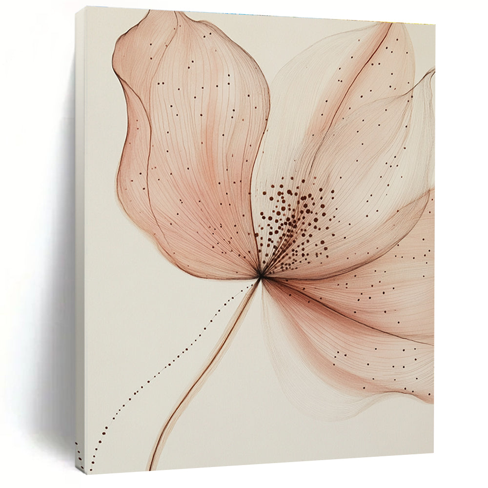 Delicate Flower Drawing Intricate Botanical Abstract Art GAB0352