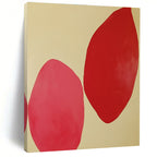 Red - Pink Abstract Painting with Minimalist Elegance WINK538