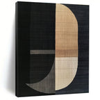 Geometric Textured Rug - like Abstract Painting with Artisanal Charm WINK180