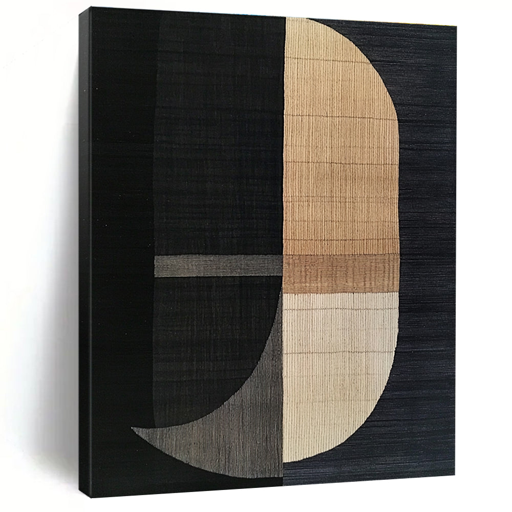 Geometric Textured Rug - like Abstract Painting with Artisanal Charm WINK180