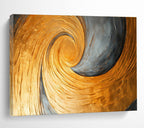 Golden Spiral Abstract Painting for Opulent Entrances YHT176