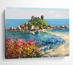 Island Blossom Abstract Painting for Beachfront Home Bedrooms YHT469