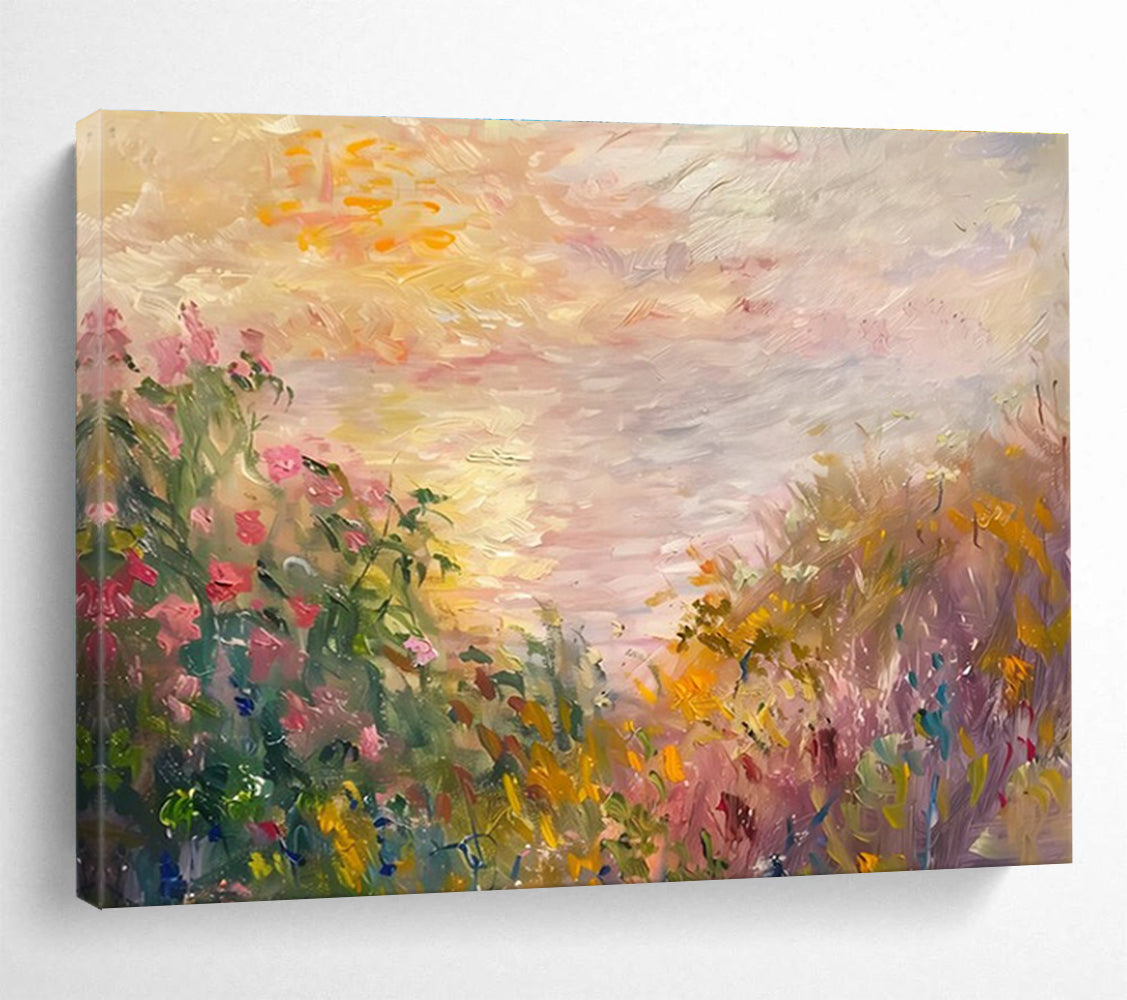 Flower Field Abstract Painting for Garden - Themed Cafes YHT195