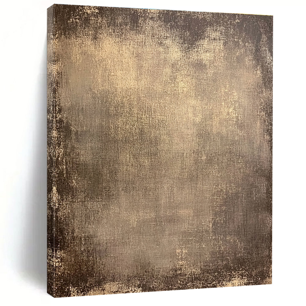 Textured Brown Background Abstract Painting with Rustic Charm WINK031