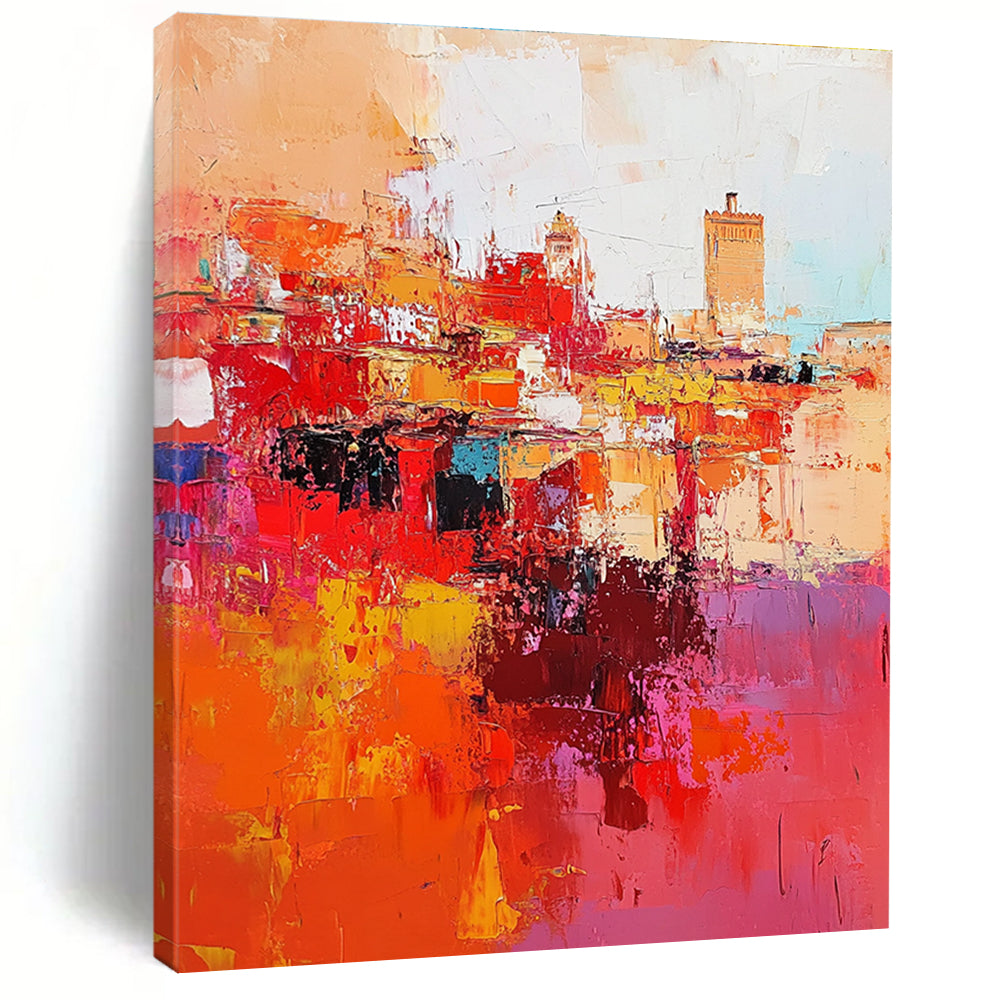 Cityscape Abstract Painting for Modern - Styled Living Rooms GAB1038
