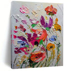 Lush Impasto Wildflowers Abstract Painting for Nature - Loving Spaces HENG265