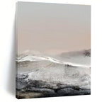 Monochromatic Landscape Abstract Painting for Minimalist Meditation Spaces HENG178