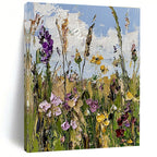 Wildflower Field Impressionistic Abstract Painting for Nature - Loving Spaces GAB1413