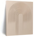 Beige Textured Arch Art Minimalist Abstract Painting for Sophisticated Spaces GAB1403