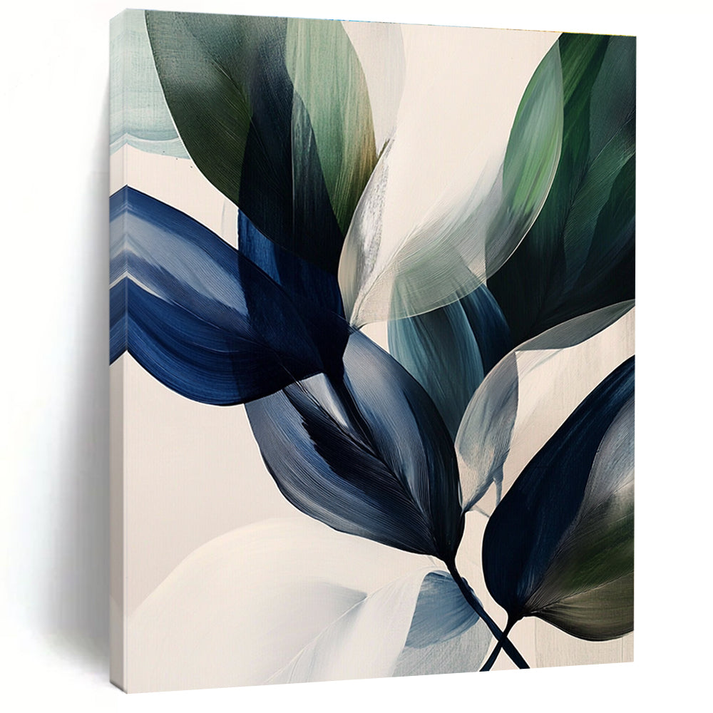 Transparent Abstract Leaves Painting for Modern Living Rooms GAB1149