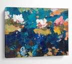 Water Lilies Abstract Painting for Modern Spa Retreats YHT465