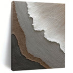Subtle Neutral Textured Layers Abstract Painting for Calm Interiors HENG269