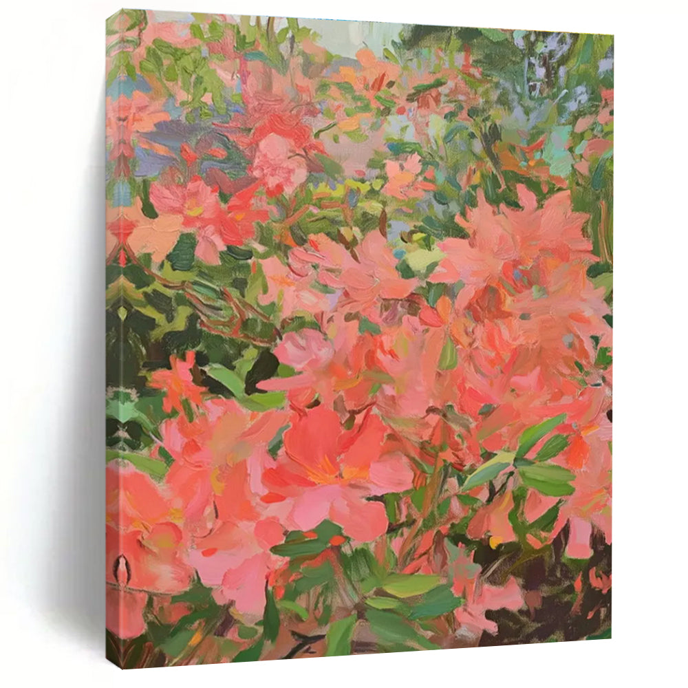 Blossoming Garden Abstract Painting for Cheerful Sunrooms HENG433