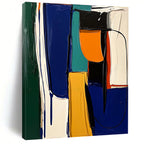 Bold Color Composition Textured Abstract Painting GAB0257