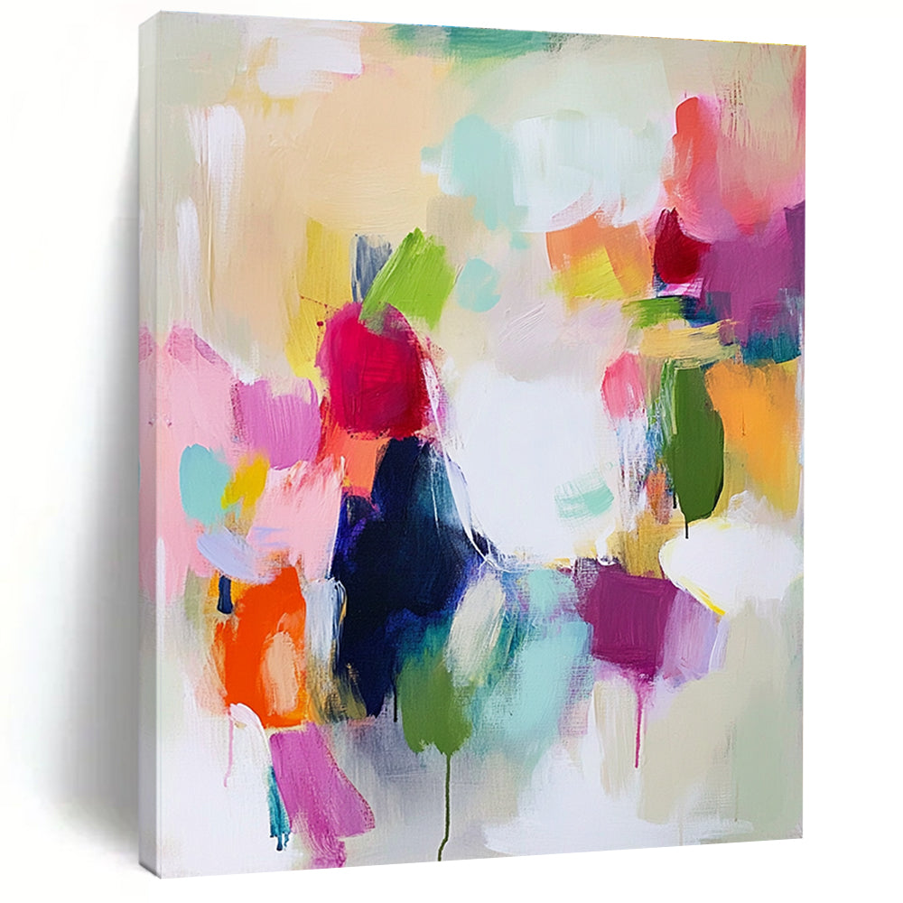 Pastel Colorful Abstract Painting with Whimsical Charm WINK685
