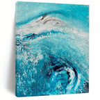 Turquoise Wave Abstract Painting for Nautical - Themed Restaurants HENG469