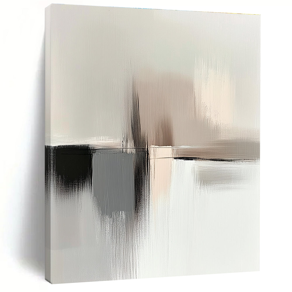 Soft Neutral Abstract Painting with Subtle Textures WINK615
