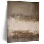 Earth - Toned Minimalist Abstract Painting for Serene Home Offices HENG441