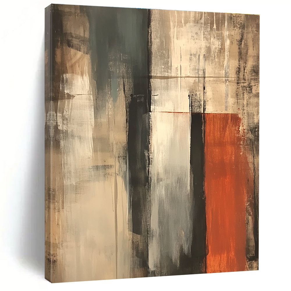Multitone Vertical Abstract Painting with Textured Dynamism WINK229