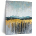 Golden Mountain Abstract - Elegant Landscape with Metallic Accents GAB0532