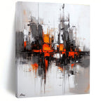 Vibrant Cityscape Art Abstract Painting for Energetic Workspaces GAB1398