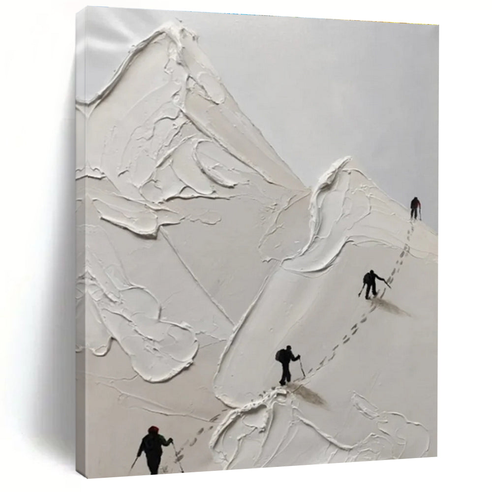 Impasto Mountain Climbers Painting for Adventure - Themed Interiors HENG317