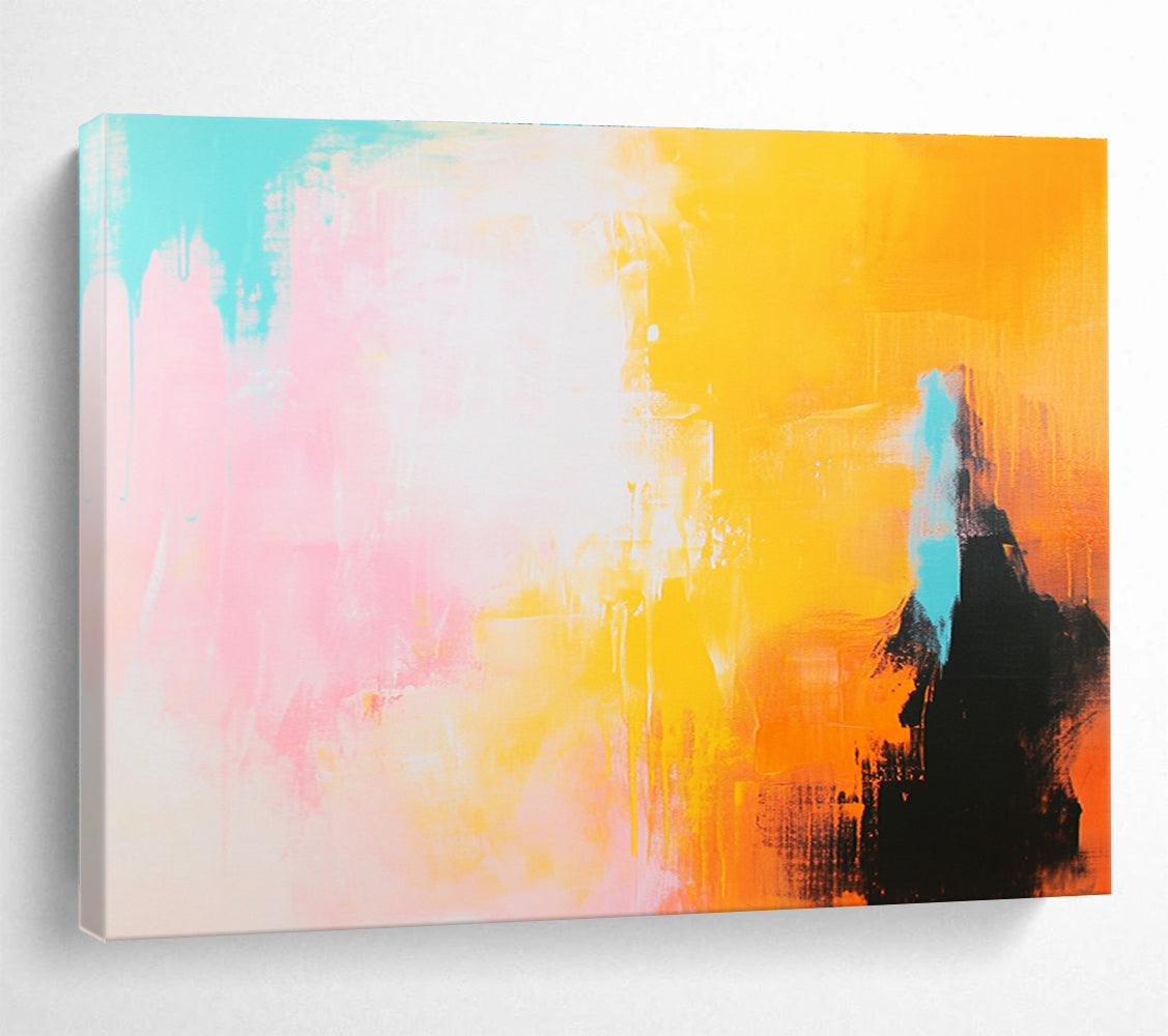 Vibrant Color Explosion Abstract Painting with Energetic Brushstrokes ABS413