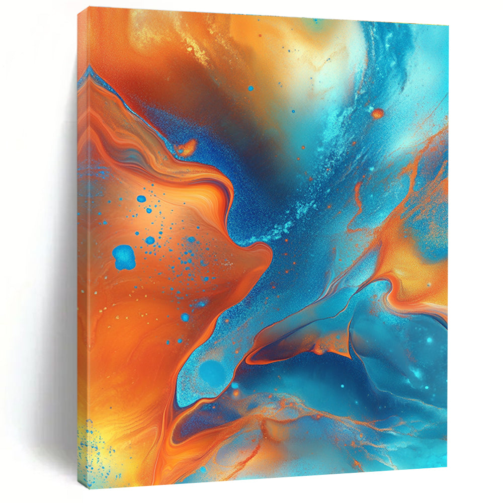 Colorful Abstract Flows Painting with Vivid Movement WINK416