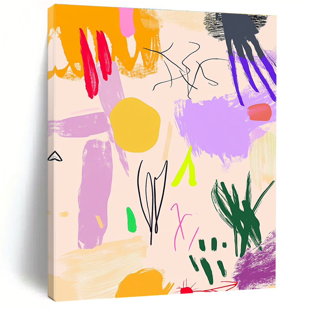 Colorful Abstract Doodles - Playful Expressive Abstract Art GAB0442