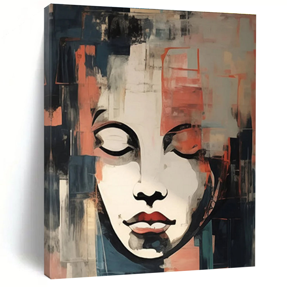 Abstract Face Composition Painting for Contemporary Art Galleries HENG124