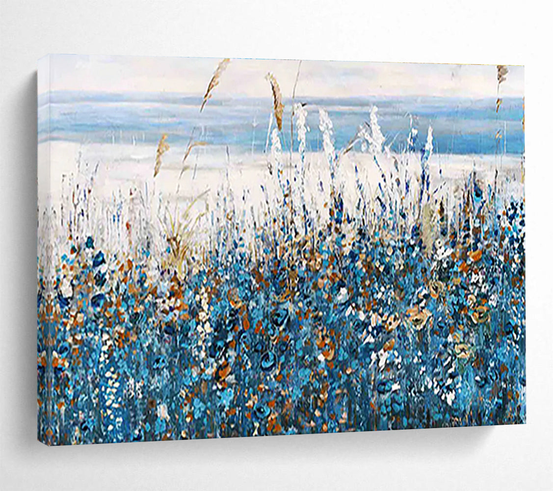 Coastal Meadow Abstract Painting for Beachfront Homes YHT203