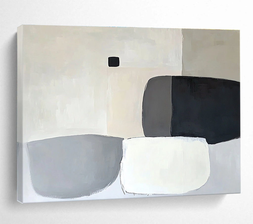 Neutral - Toned Abstract Shapes Abstract Painting ABS586